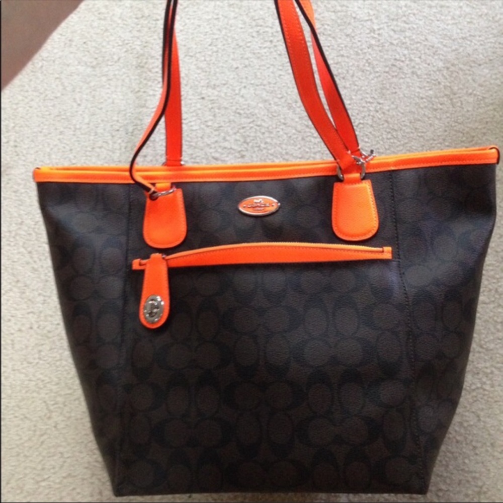 Coach neon tote
